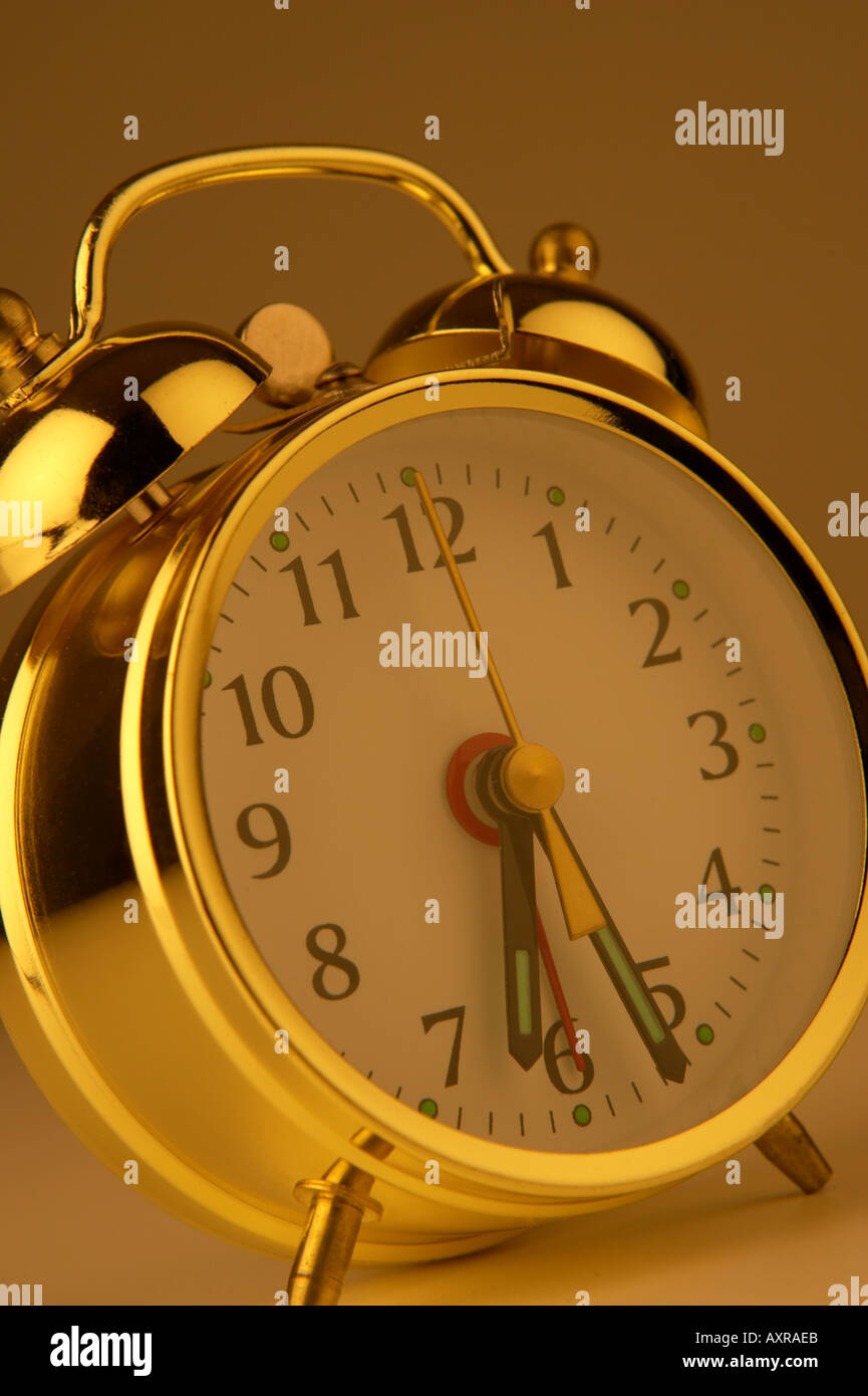 Traditional Mechanical Alarm Clock Stock Photo Alamy