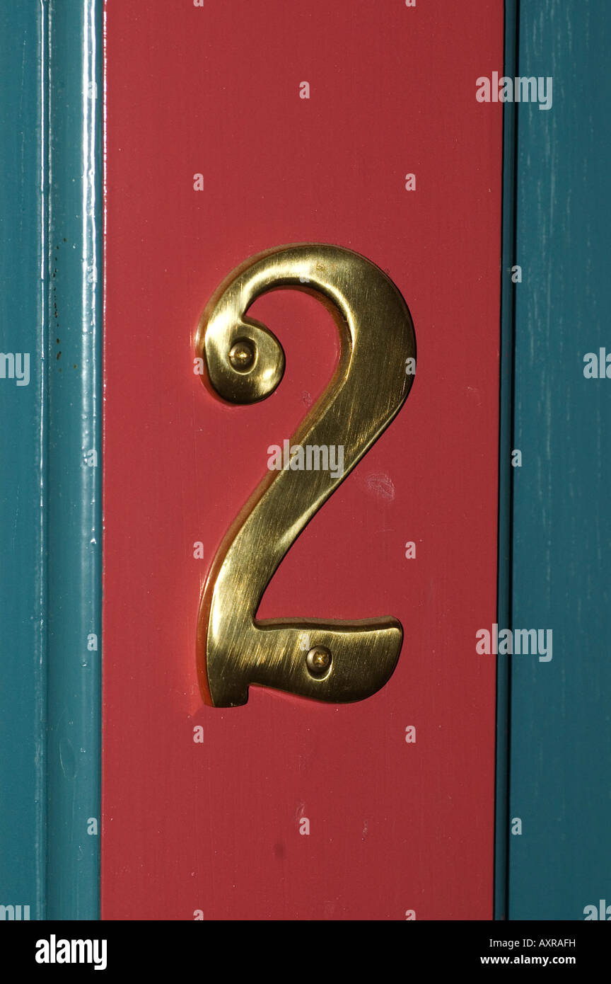 brass door number Stock Photo Alamy