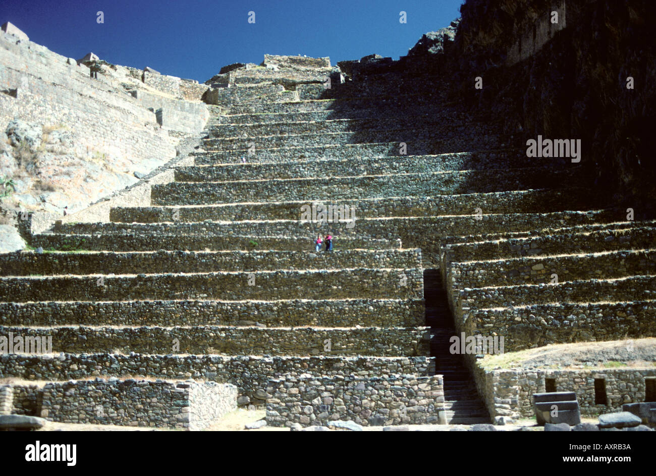 Terracing Inca Fortress Ollantaytambo Peru Stock Photo - Alamy