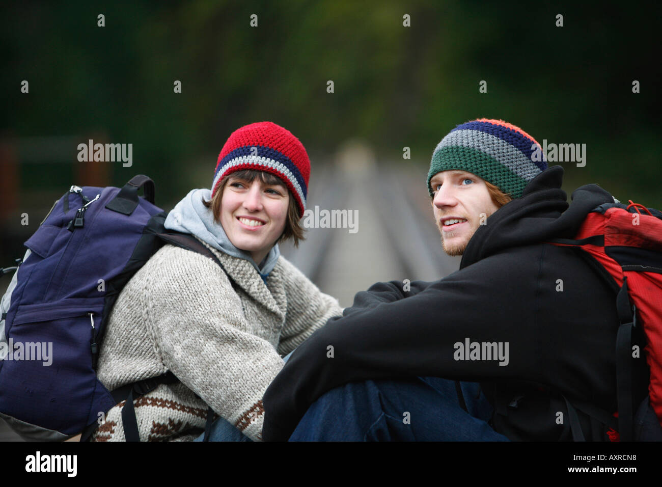 Two friends hikers hiking hi-res stock photography and images - Alamy