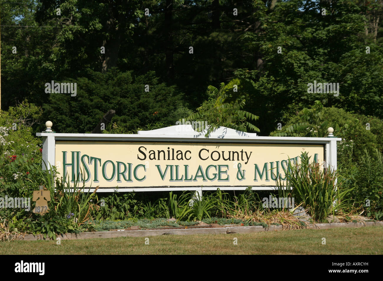 Sign for Port Sanilac Historic Village and Museum Includes Loop