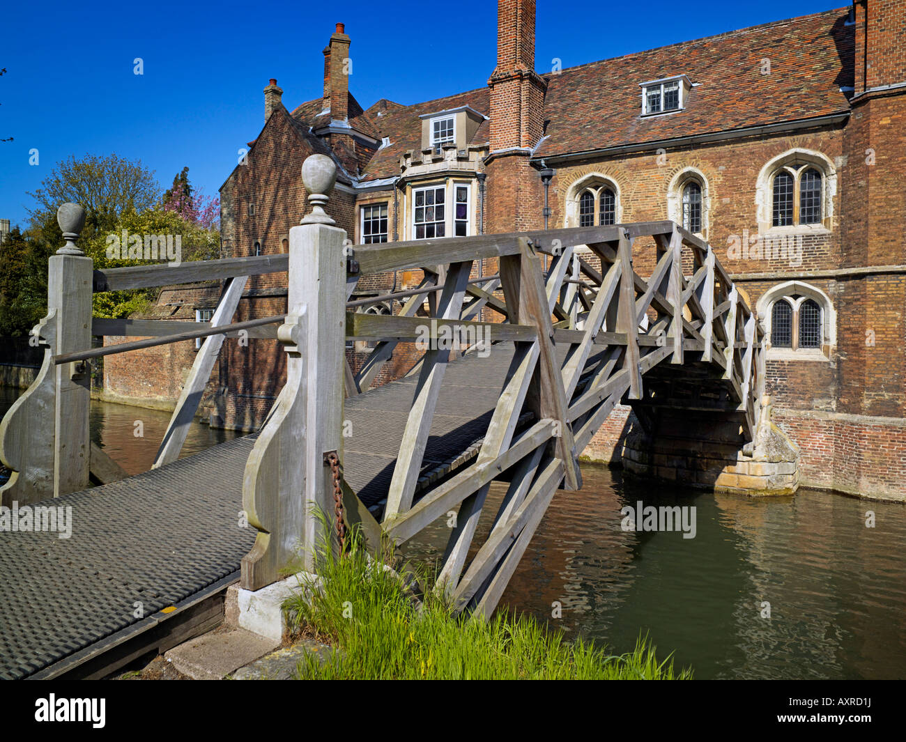 Mathematical Bridge Cambridge leading to the President's lodge Stock Photo