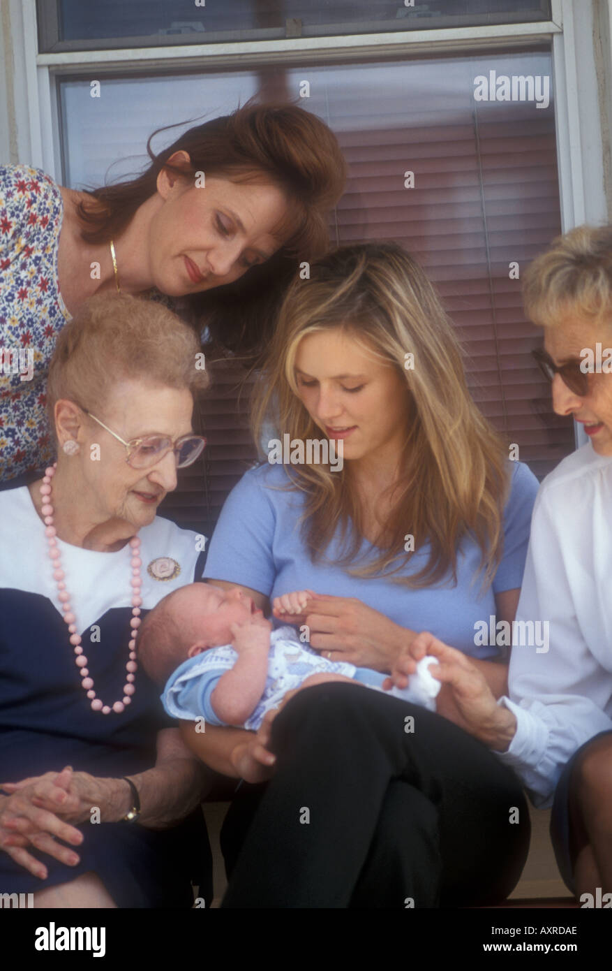 Five Generations Stock Photo