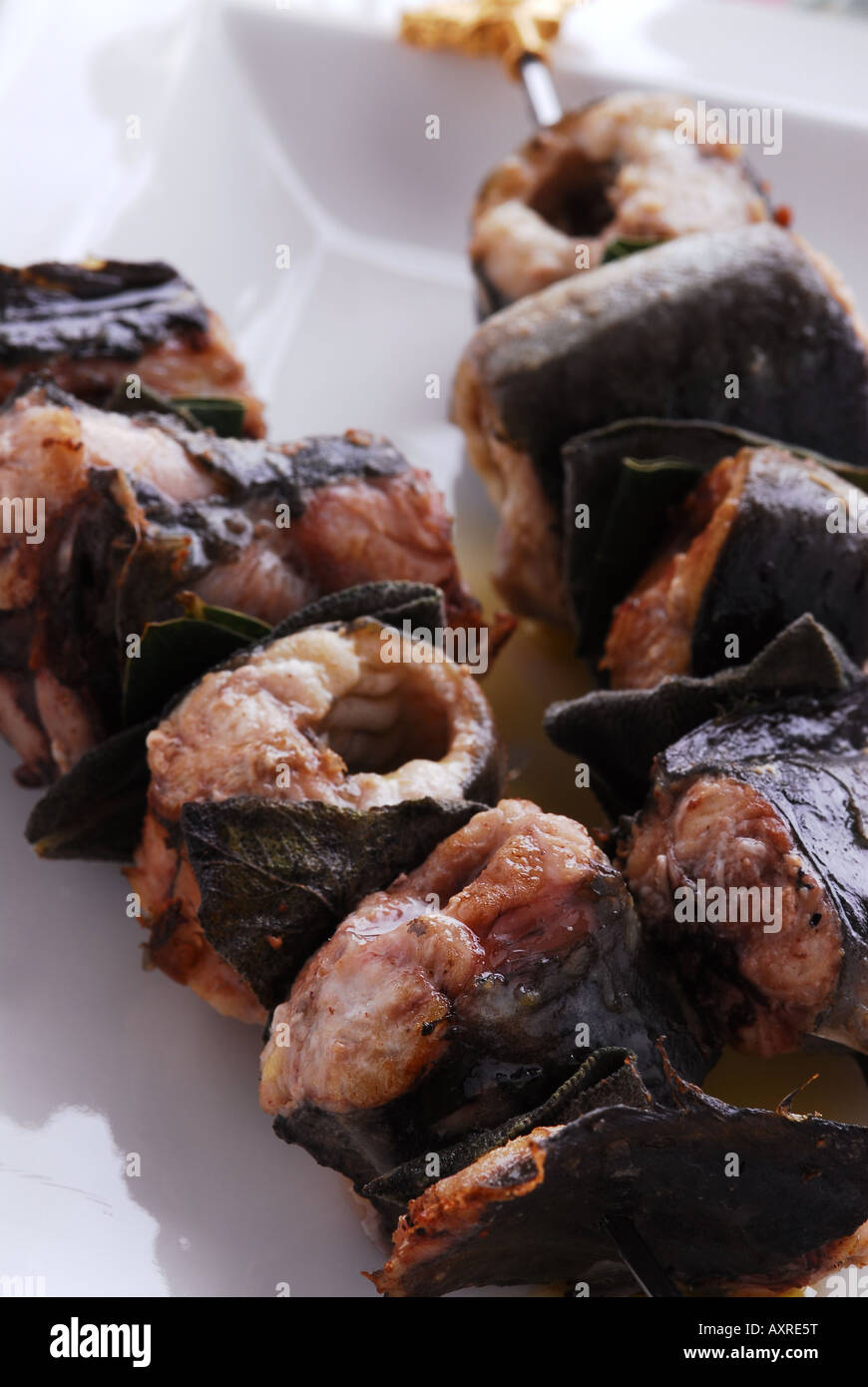 Eel On The Spit Anguilla Allo Spiedo Italian Kitchen Stock Photo Alamy