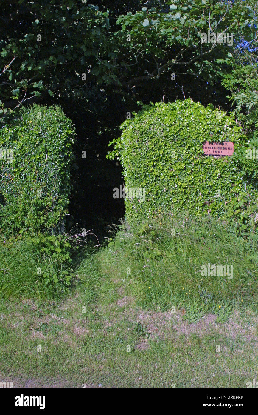 Entrance of cimetry Quakers graveyard Portfield Gate Haverfordwest