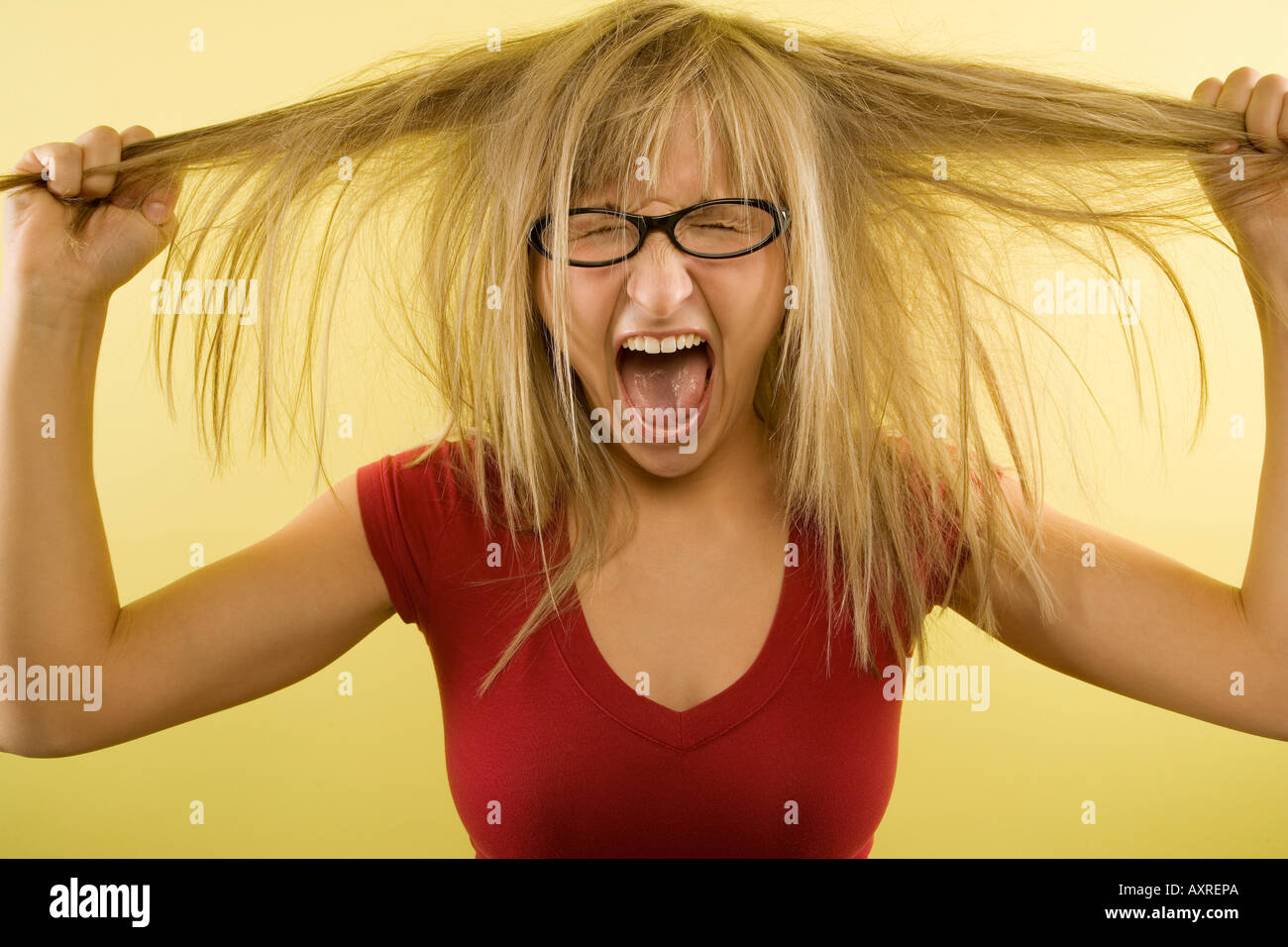 Frazzled woman hires stock photography and images Alamy