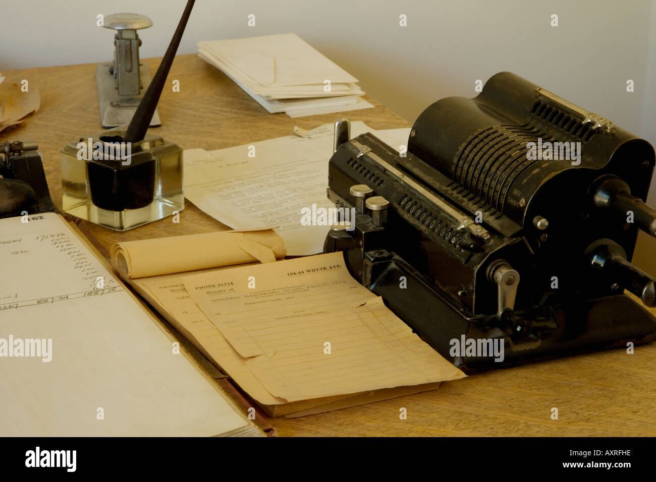 Antique office supplies Stock Photo Alamy
