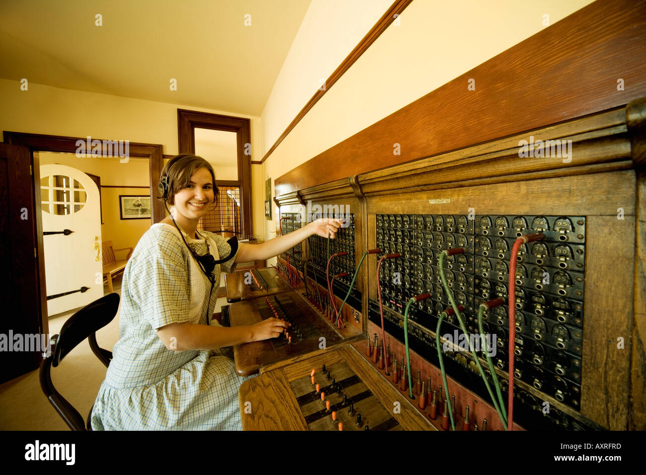 Switch board operator Stock Photo