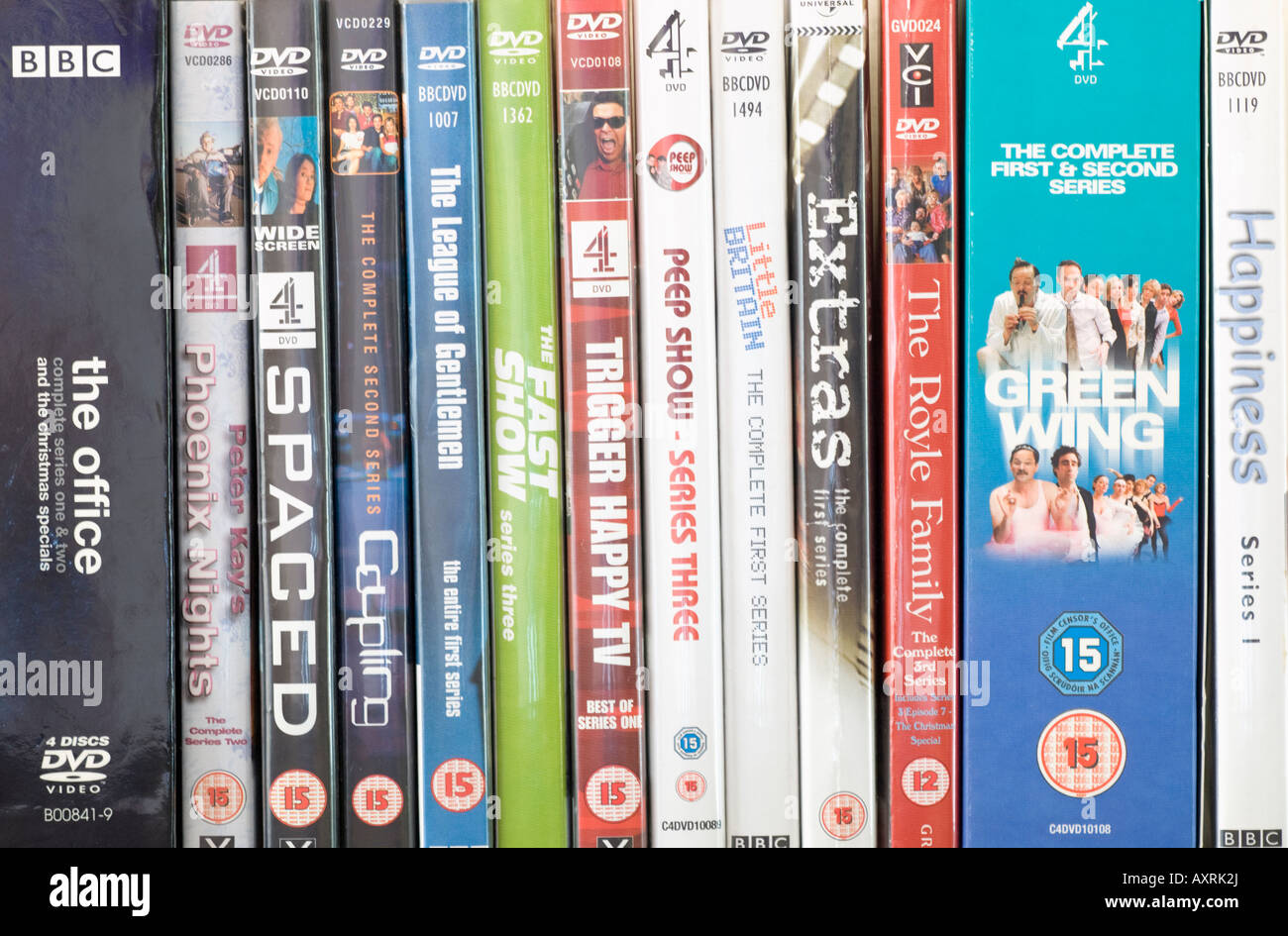 Popular British comedy TV series on DVD from the late 1990's to the 00's  Stock Photo - Alamy