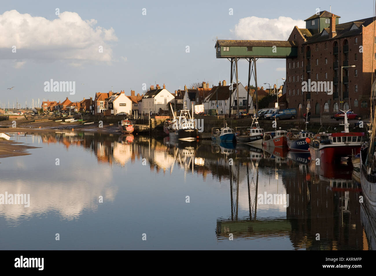 Port of Wells-next-the-Sea, North Norfolk. Stock Photo