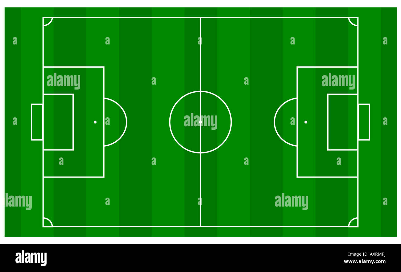 Football Pitch Overhead View Stock Photo Alamy