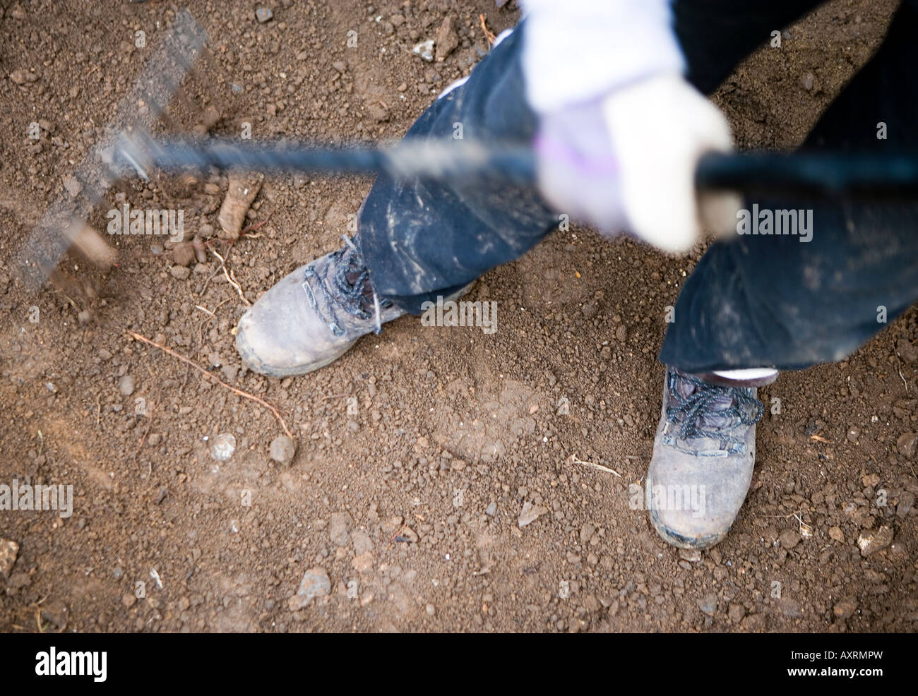 Raking soil stones hi-res stock photography and images - Alamy