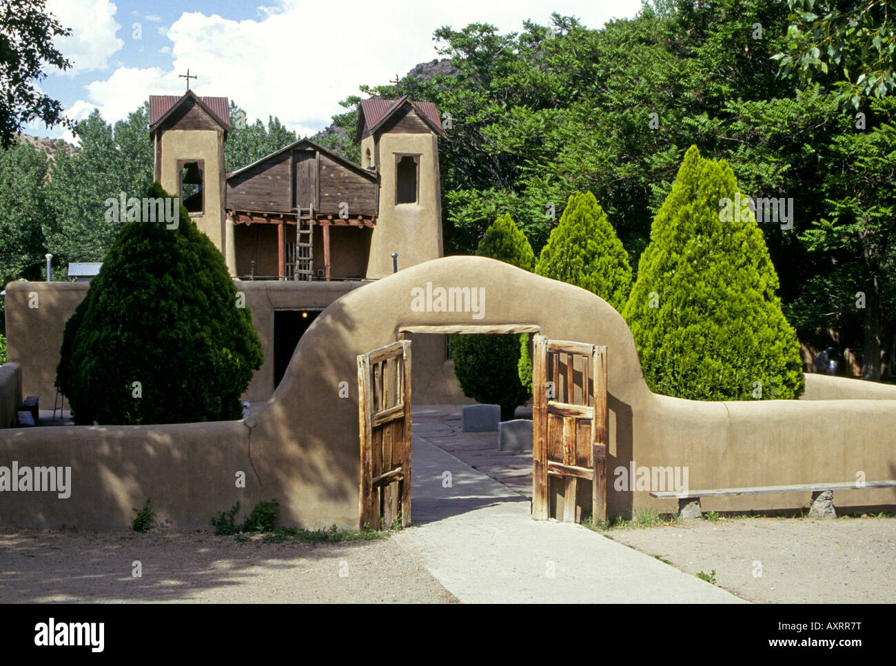 The Santuario de Chimayo a famous shrine on the High Road To Taos in the village of Chimayo New