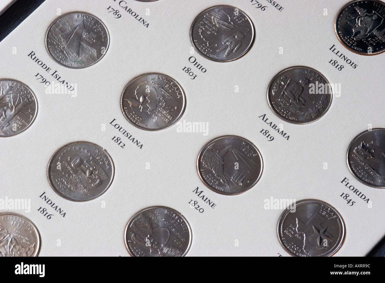 Collection of special edition American quarters Stock Photo Alamy