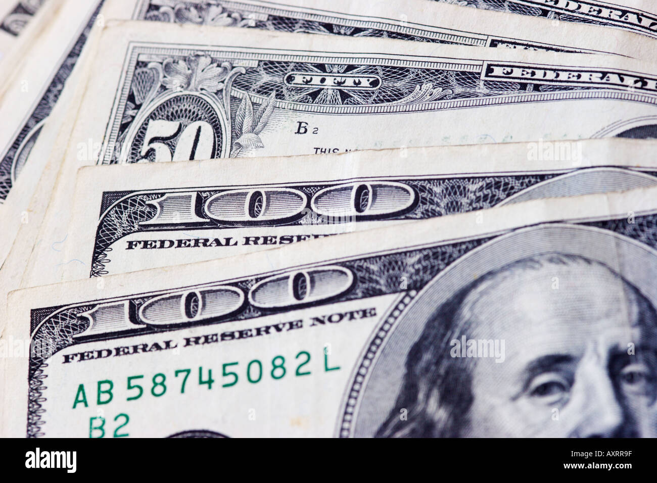 100 dollar bills fanned hi-res stock photography and images - Alamy