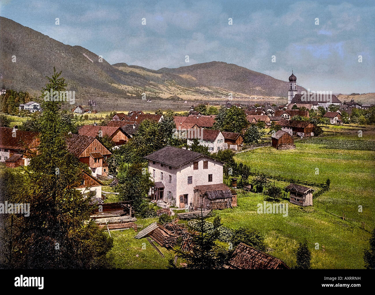 Town of Oberammergau Bavaria Germany Stock Photo - Alamy