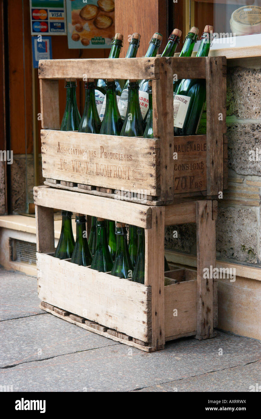 Cider for sale at Honfleur Normandy France Stock Photo Alamy