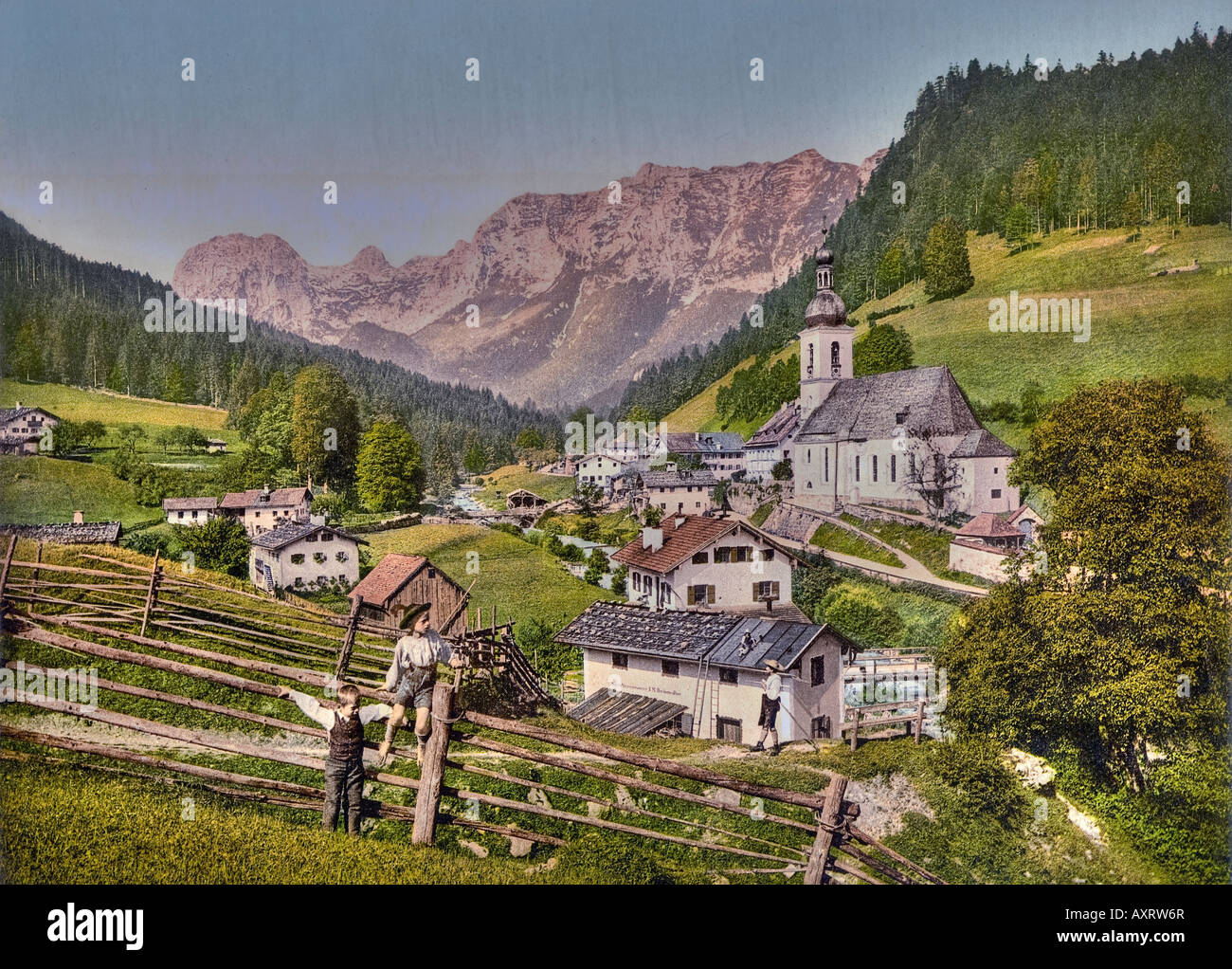 Village Ramsau Bavaria Stock Photo