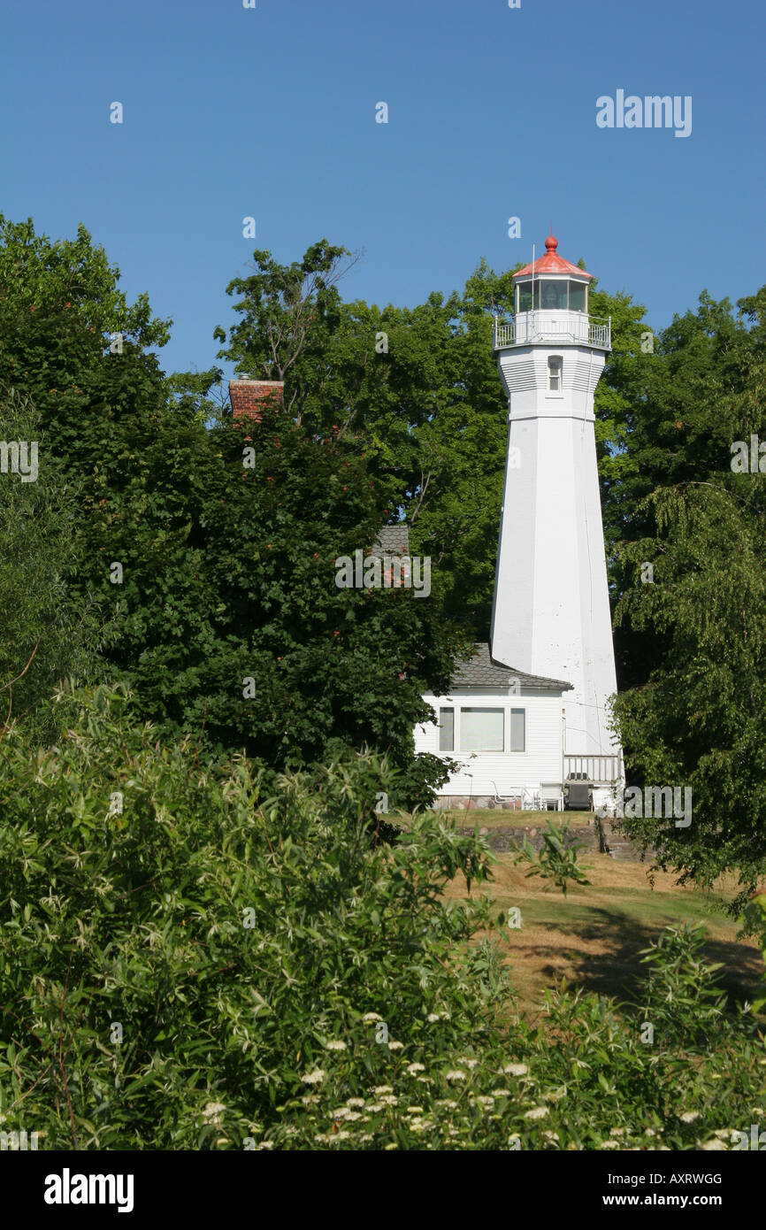 Port Sanilac Lighthouse Port Sanilac Michigan Stock Photo Alamy
