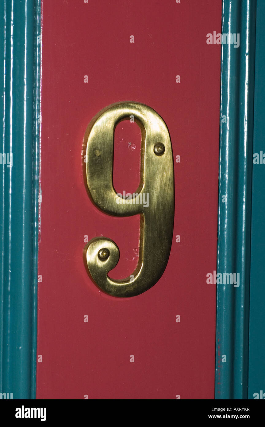 brass door number Stock Photo Alamy