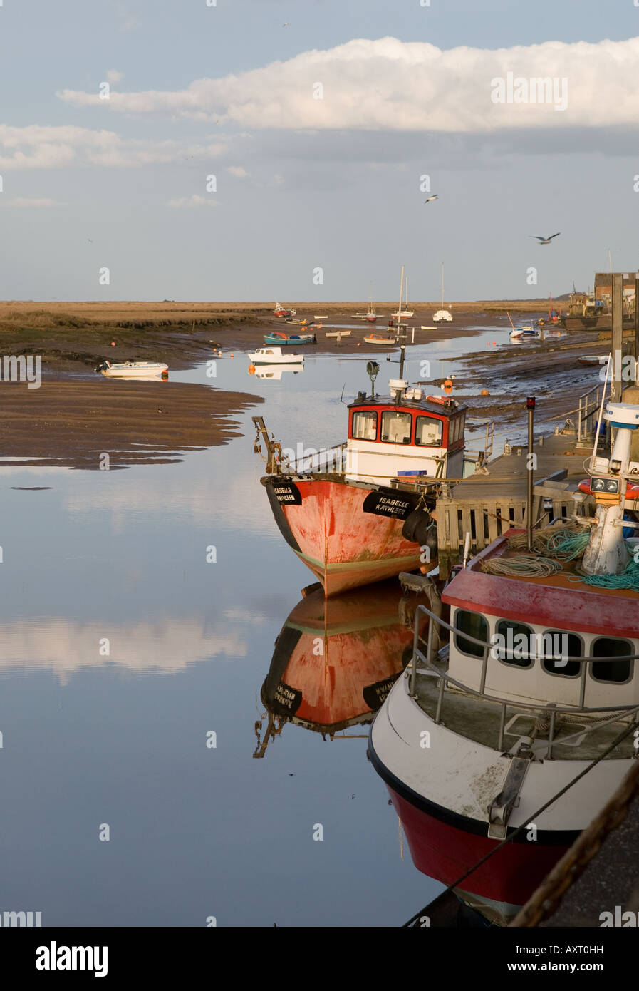 Wells-next-the-Sea quayside, North Norfolk Stock Photo