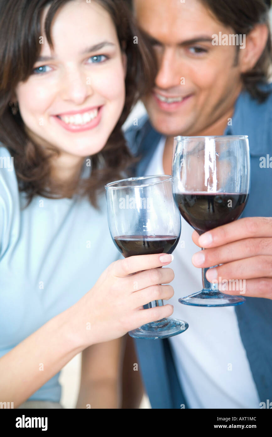 Drinking emotion flirt food girl glass glasses in love interior hires stock photography and