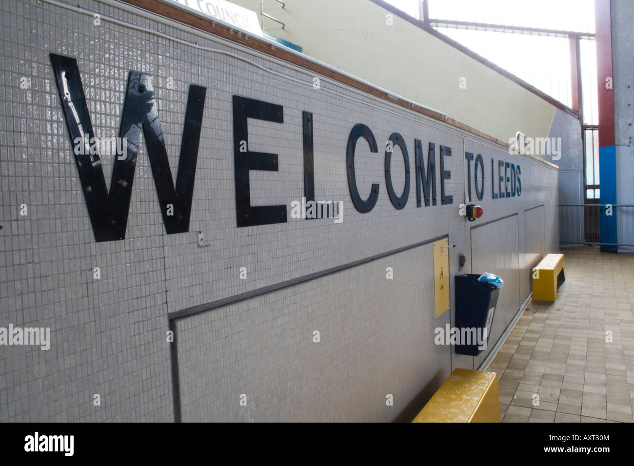 Interior of the Leeds International Pool showing to Leeds