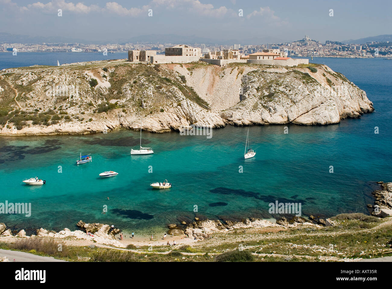 Marseille Frioul island Stock Photo