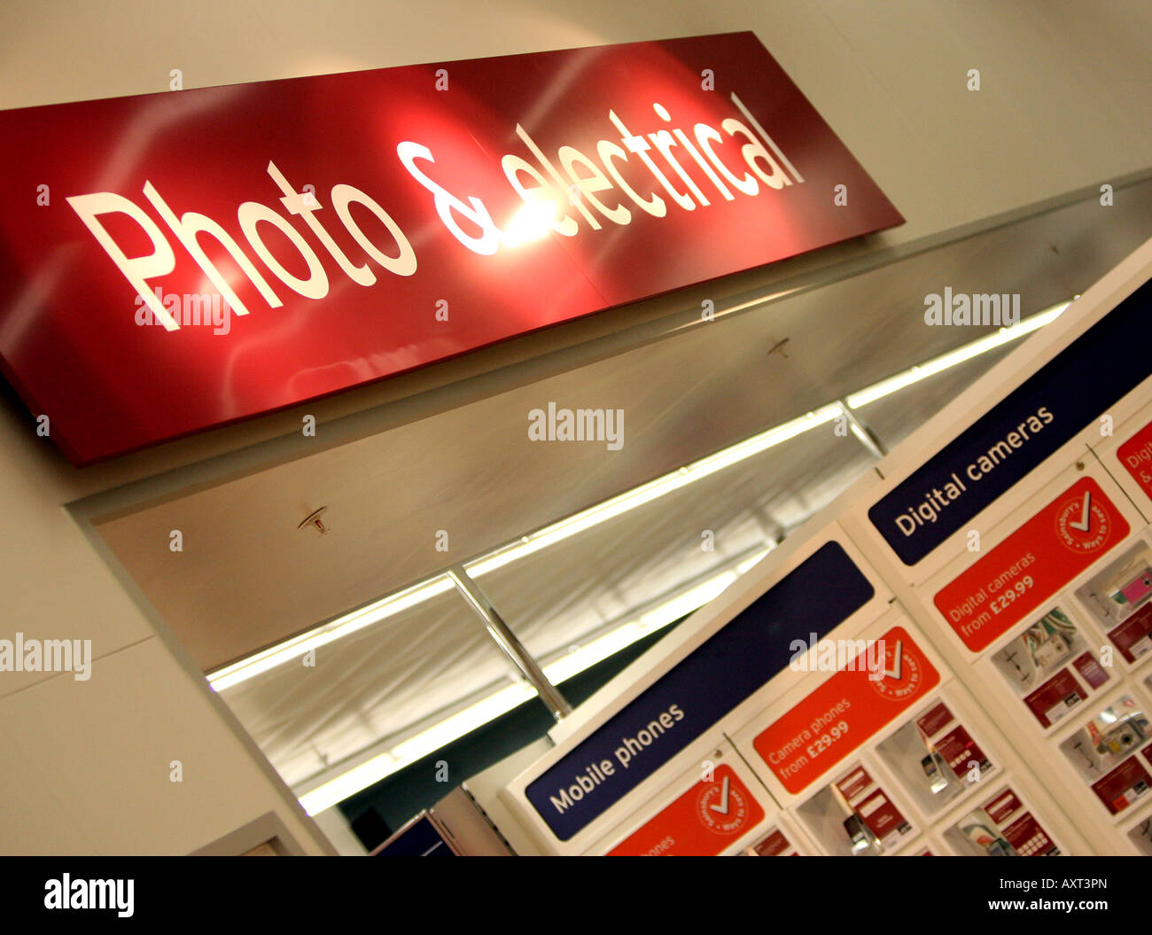 The Photo and Electrical stand at Sainsbury s supermarket at London