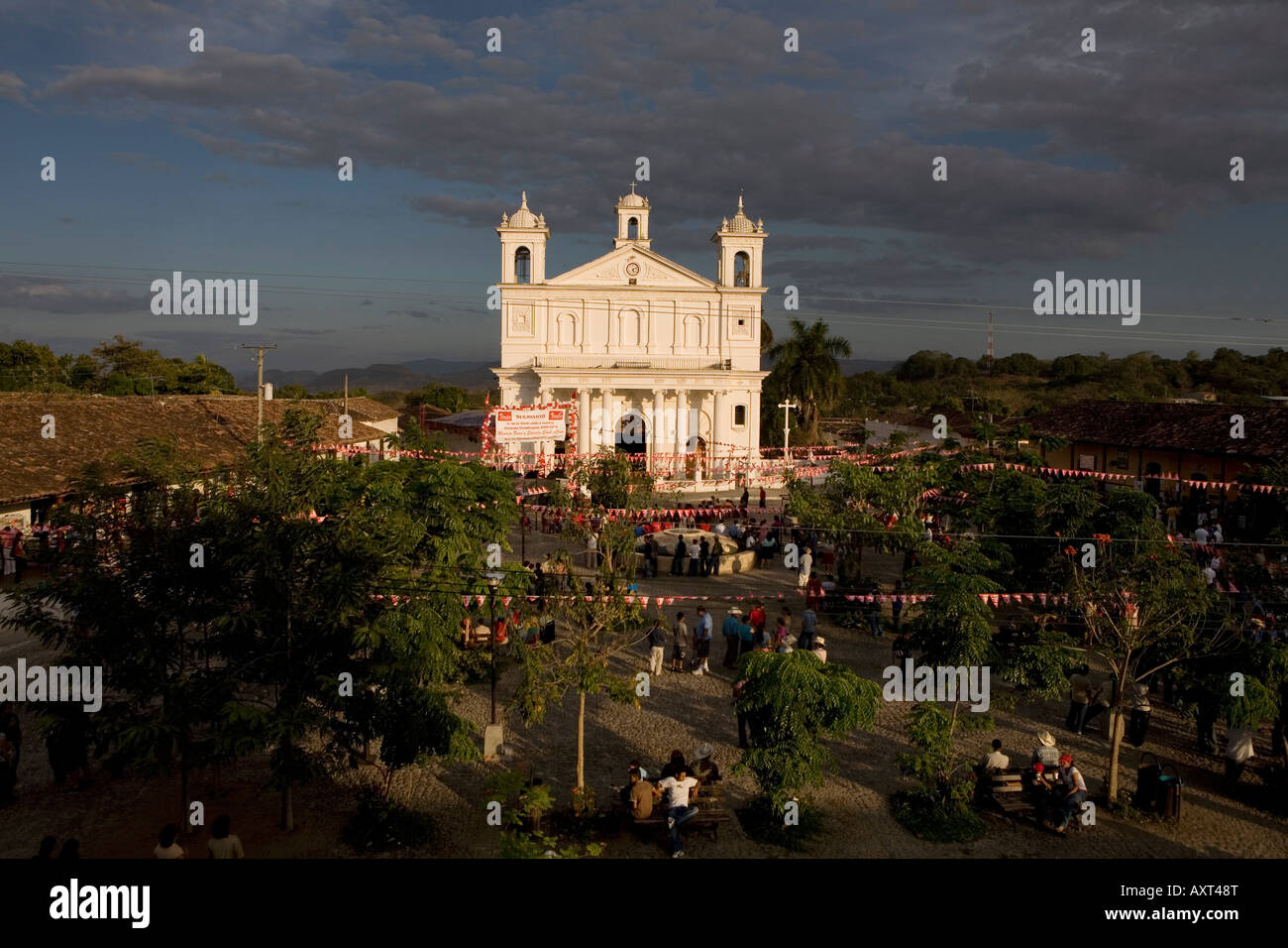 Santa Lucia Cathedral, Suchitoto, El Salvador Stock Photo