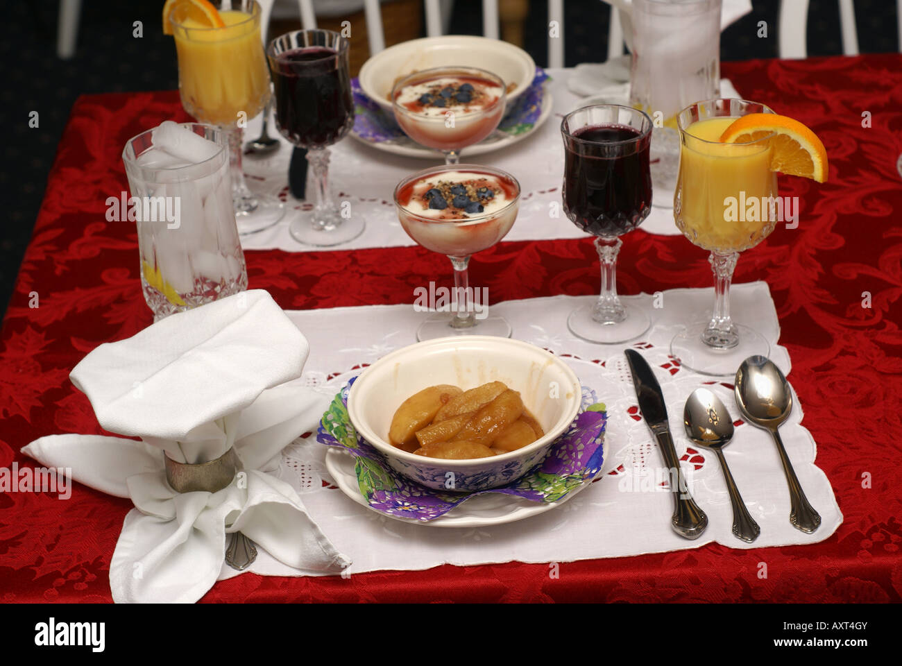 Breakfast table Stock Photo