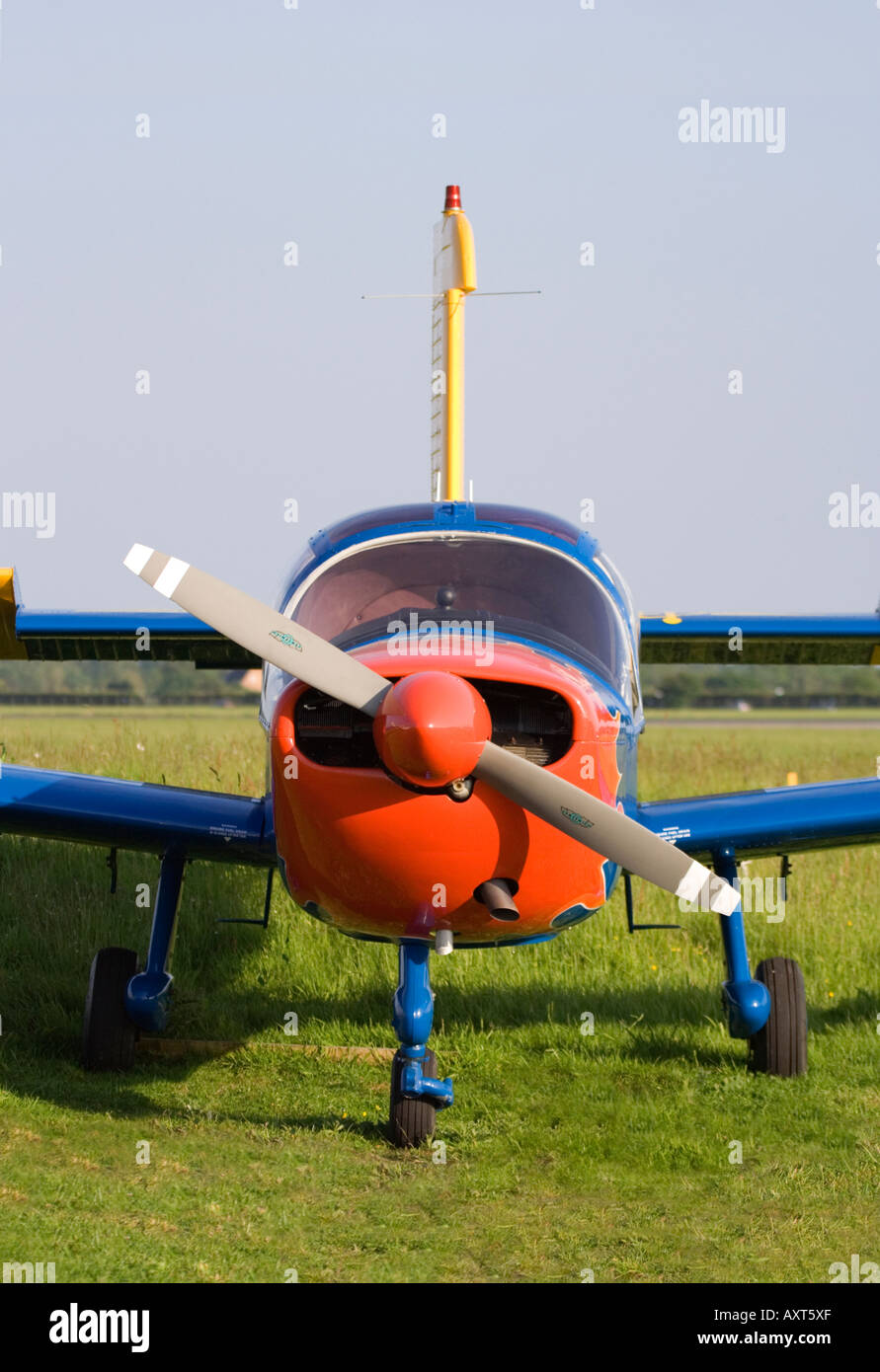 Aircraft. Single engine. Bright colours. Stock Photo