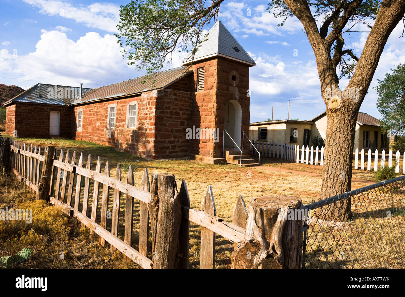 A church in the ghost town of Cuervo, New Mexico, on historic Route 66