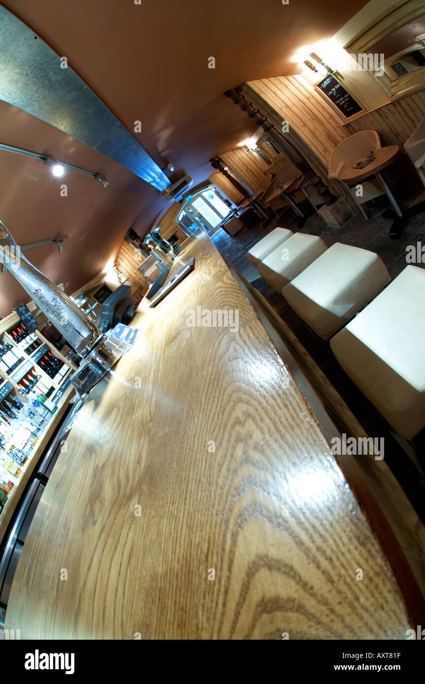 Interior of Cyrano s Wine bar in Bristol UK Stock Photo Alamy