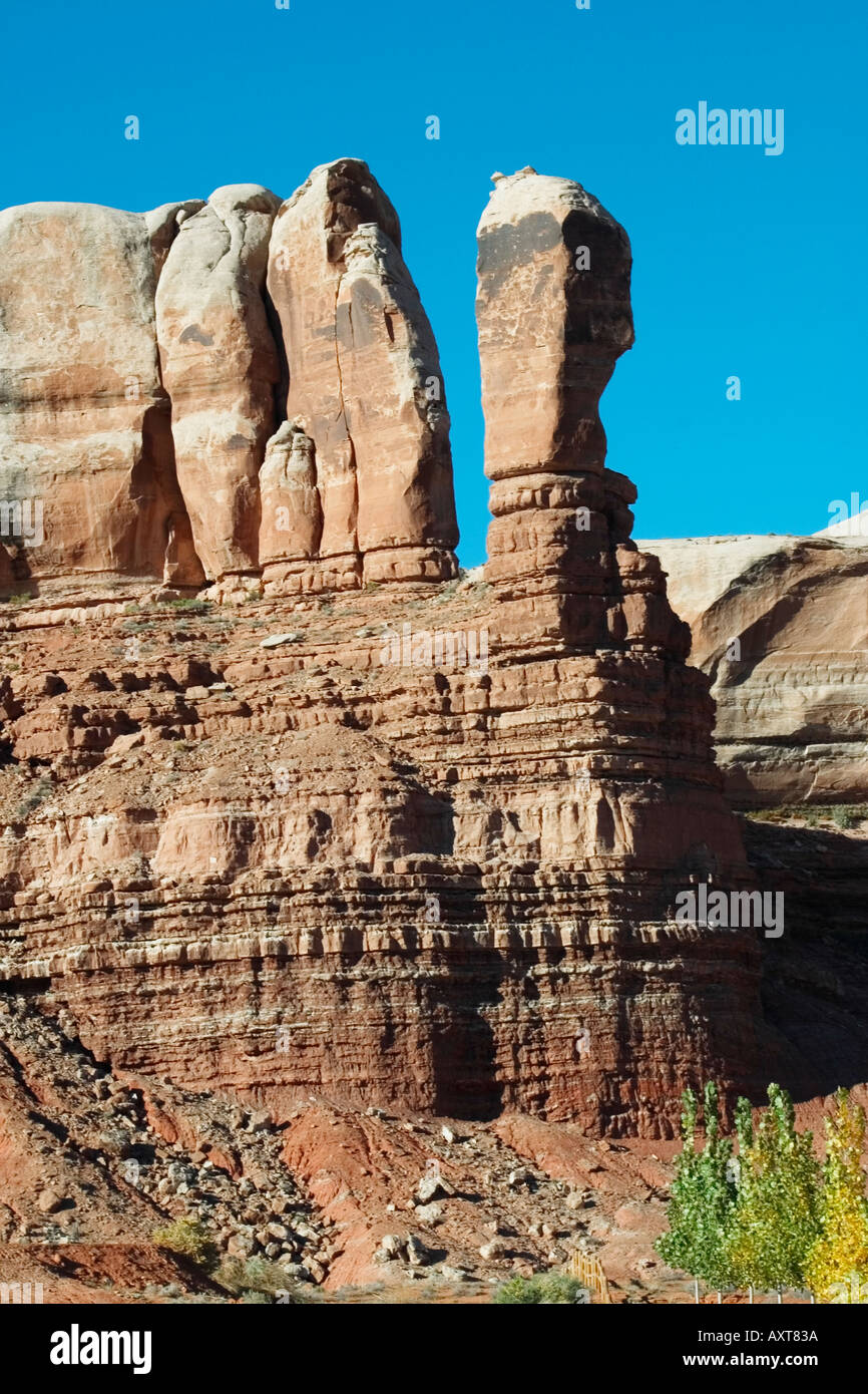 Navajo twin rocks Stock Photo - Alamy