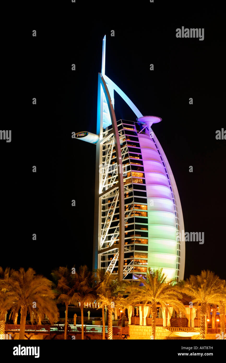 Dubai Jumeirah beach Burj al Arab Stock Photo