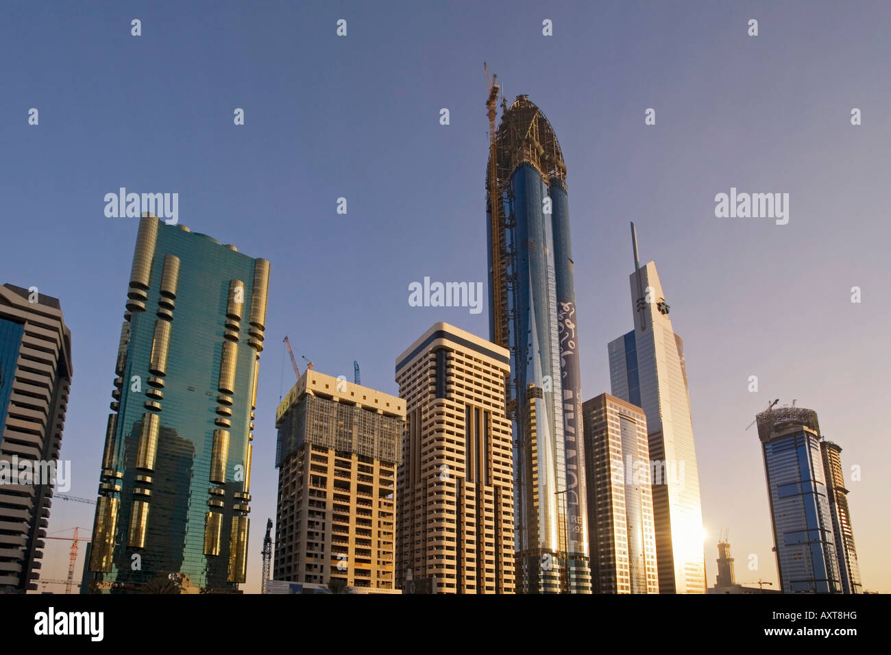 Dubai Sheikh Zayed Road skyline Dubai Sheikh Zayed Road skyscraper skyline Stock Photo