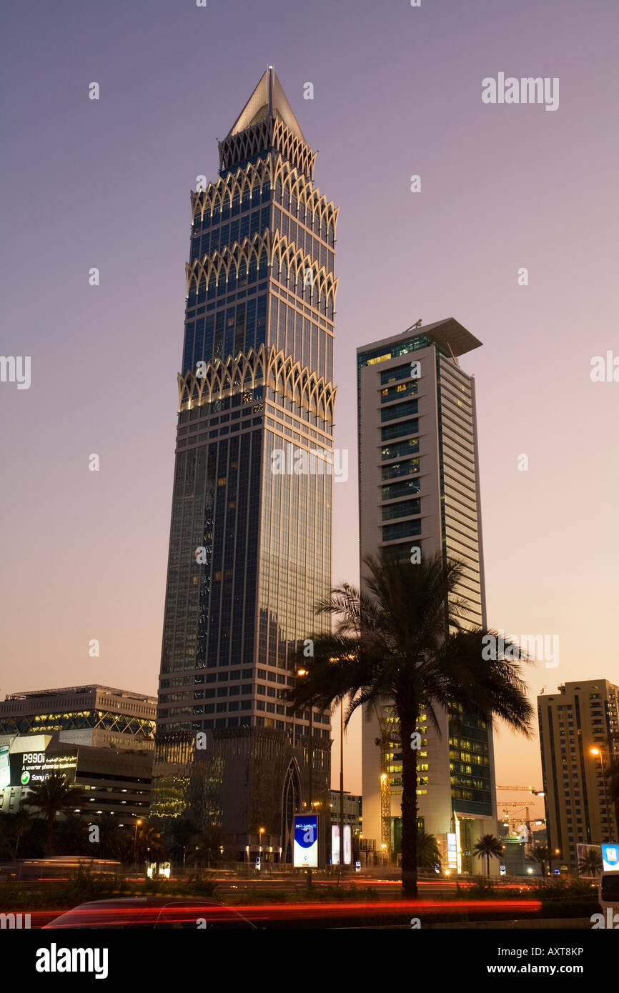Dubai Sheikh Zayed Road skyscraper skyline Stock Photo