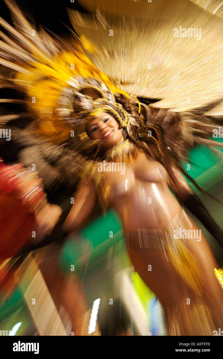 Topless carnival dancer Stock Photo - Alamy