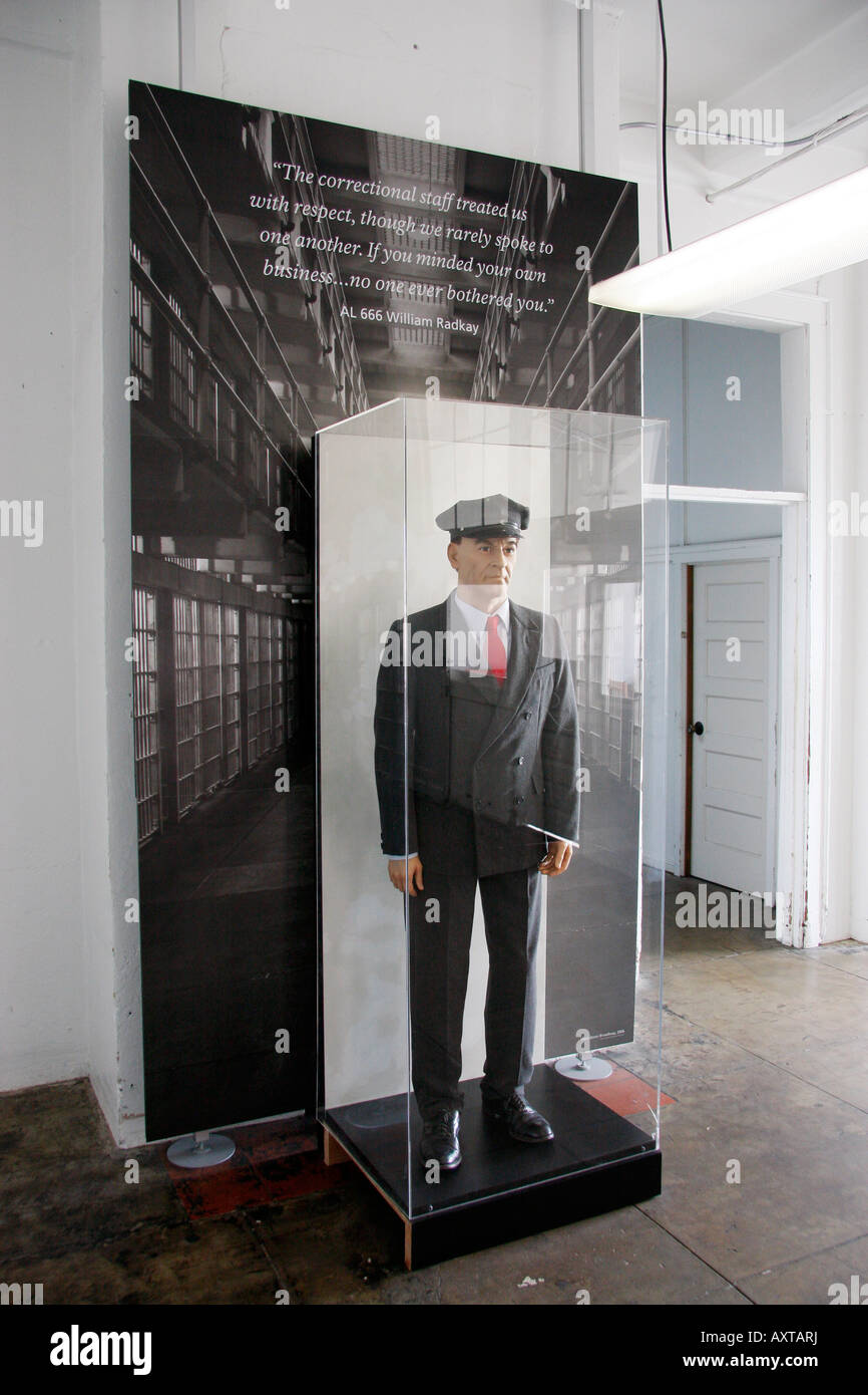 Guards uniform as worn by the guards at Alcatraz penitentiary Stock Photo