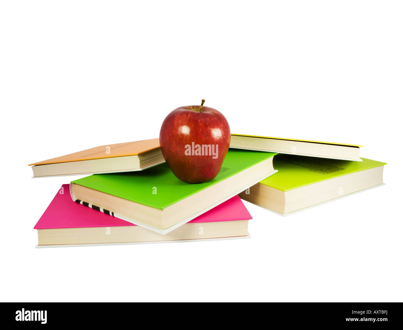 apple-in-top-of-books-stack-stock-photo-alamy