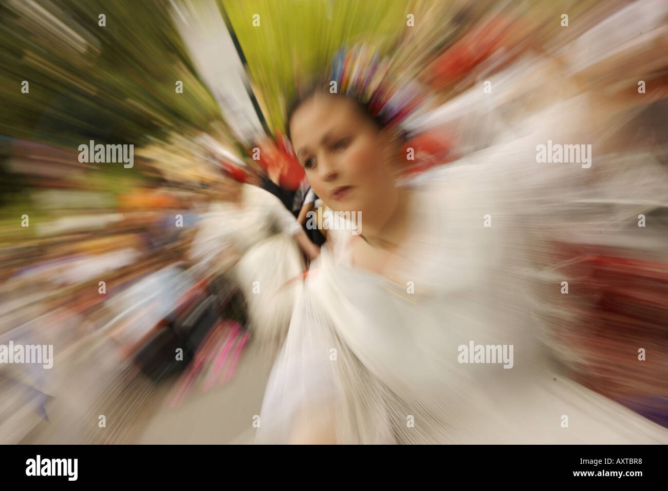 Rural girl in traditional dress dances in Murcia, Spain Stock Photo Alamy