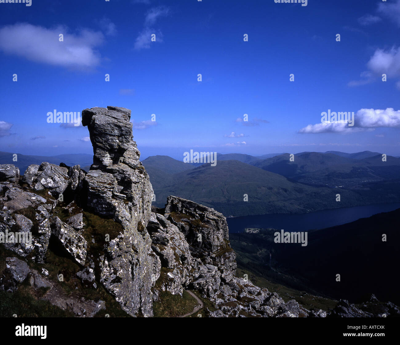 The Summit of Ben Arthur, The Cobbler, The North Peak looking toward ...