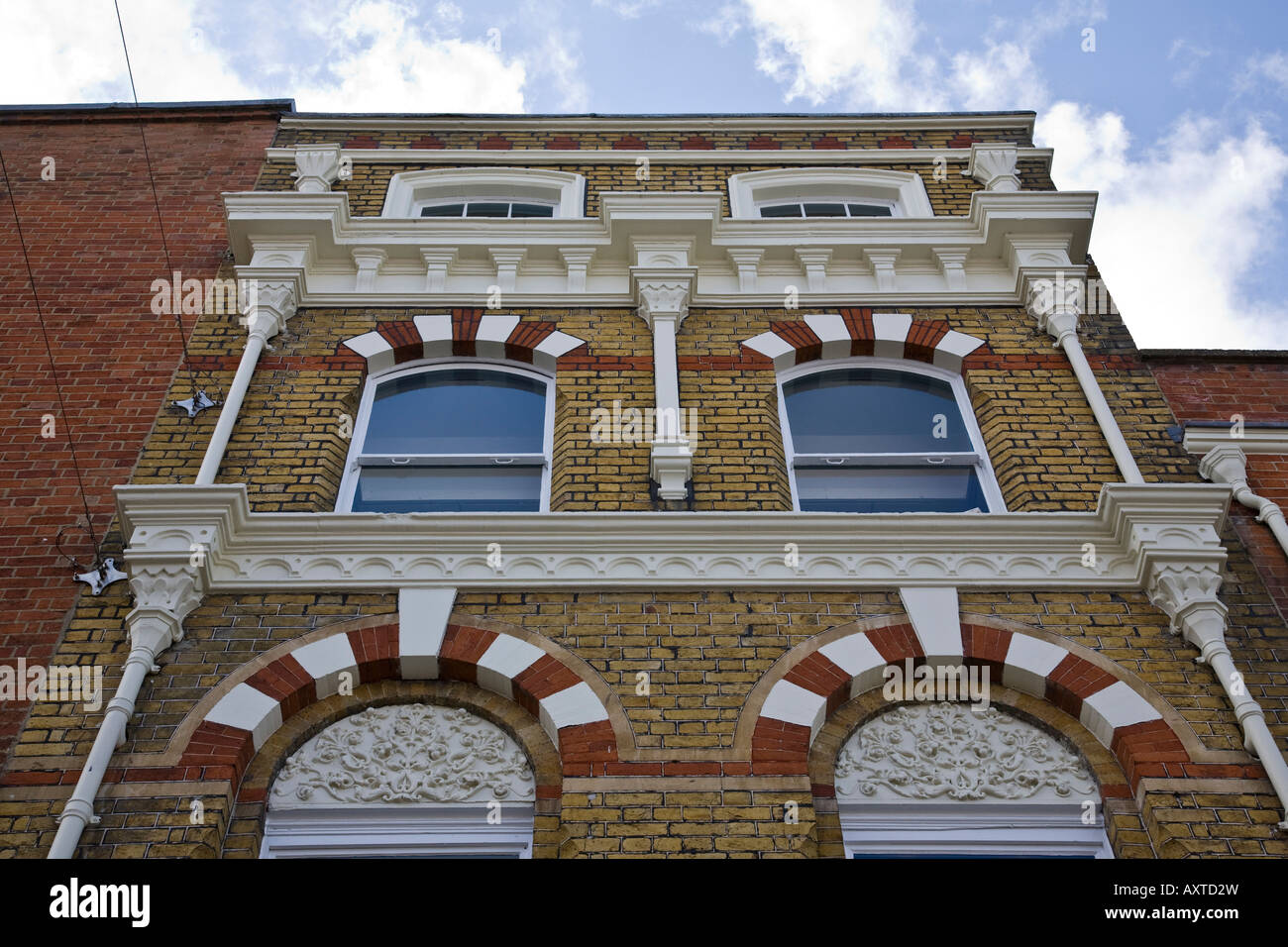 Ornate facade of a shop in Guildford High Street Surrey England Stock