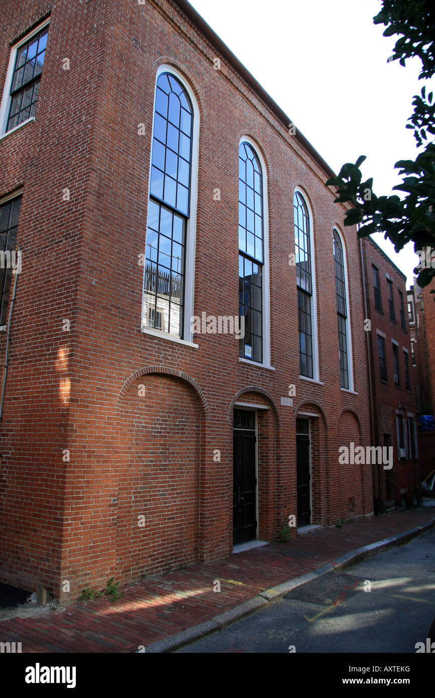 The African Meeting House, Smith Street terraces on the Black Heritage Trail, Boston, MA. Stock Photo