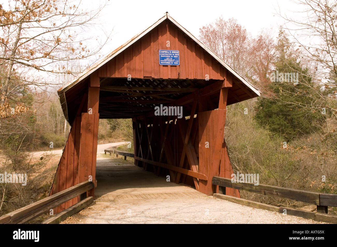 Campbell's Covered Bridge Gowensville South Carolina USA Stock Photo