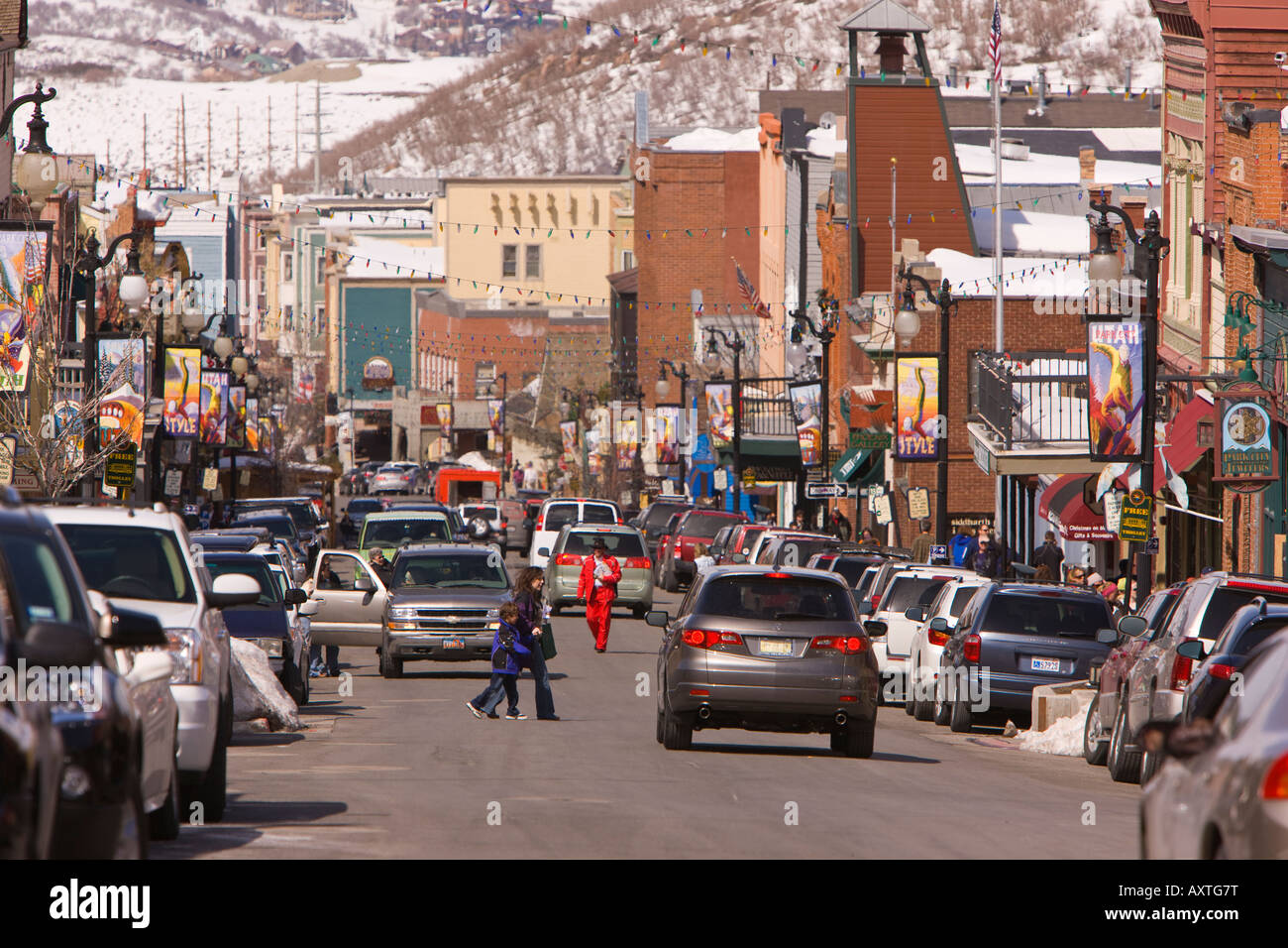 PARK CITY UTAH USA Main Street Park City a historic mining town Stock Photo