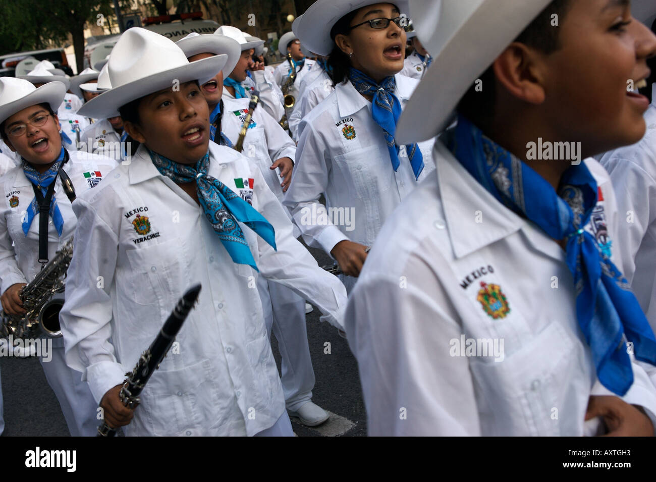 Mexican trumpet players Stock Photo Alamy
