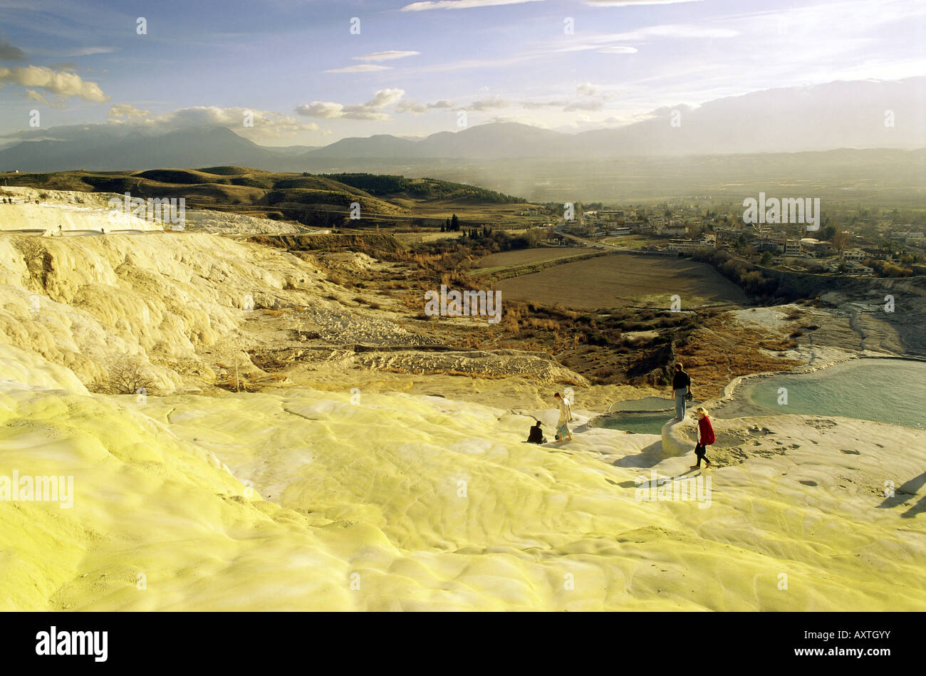 geography / travel, Turkey, Pammukale (Hierapolis), lime sinter terraces, UNESCO World Cultural Heritage Site / Sites, UNESCO World Natural Heritage Site / Sites, Stock Photo