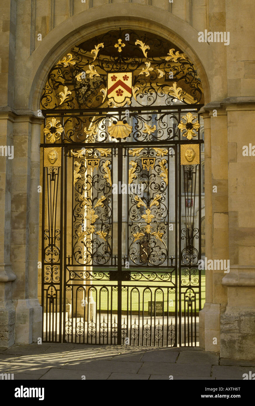 Ornate gates of All Souls College, Oxford Stock Photo Alamy
